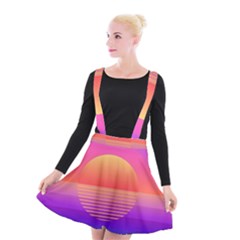 Sunset Summer Time Suspender Skater Skirt by Salman4z