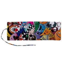 Cartoon Explosion Cartoon Characters Funny Roll Up Canvas Pencil Holder (m) by Salman4z