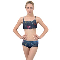 Cityscape Digital Art Layered Top Bikini Set by Salman4z
