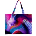 Colorful 3d Waves Creative Wave Waves Wavy Background Texture Zipper Mini Tote Bag View2