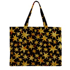 Shiny Glitter Stars Zipper Mini Tote Bag by Salman4z