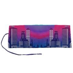 Retro Cityscape Artist Artwork Digital Art Roll Up Canvas Pencil Holder (s) by Salman4z