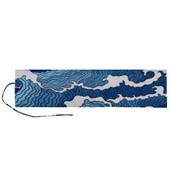 Waves Aesthetics Illustration Japanese Roll Up Canvas Pencil Holder (l) by Salman4z