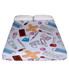 Medicine Fitted Sheet (california King Size) by SychEva