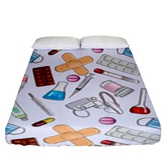 Medicine Fitted Sheet (king Size) by SychEva
