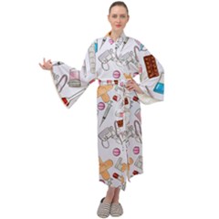 Medicine Maxi Velvet Kimono by SychEva