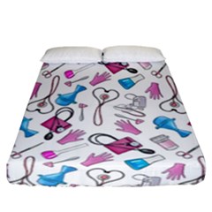 Medicine Fitted Sheet (california King Size) by SychEva