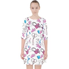 Medicine Quarter Sleeve Pocket Dress by SychEva