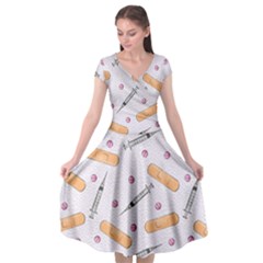 Medicine Cap Sleeve Wrap Front Dress by SychEva