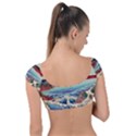 Wave Japanese Mount Fuji Woodblock Print Ocean Cap Sleeve Ring Bikini Top View2