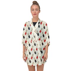 Nail Manicure Half Sleeve Chiffon Kimono by SychEva