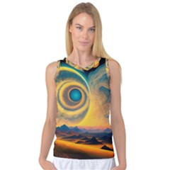 Surrealist Fantasy Dream Moon Space Women s Basketball Tank Top by Jancukart