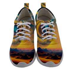 Surrealist Fantasy Dream Moon Space Women Athletic Shoes by Jancukart