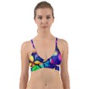 Ai Generated Artwork Leaves Nature Pattern Wrap Around Bikini Top View1