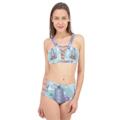 Amsterdam Landmark Landscape Cage Up Bikini Set by Sudheng
