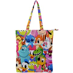 Illustration Cartoon Character Animal Cute Double Zip Up Tote Bag by Sudheng