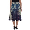 Vintage World Map Illustration Artwork Water Drop Digital Art arts Perfect Length Midi Skirt View2