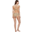 Vintage World Map Physical Geography Banded Triangle Bikini Set View4