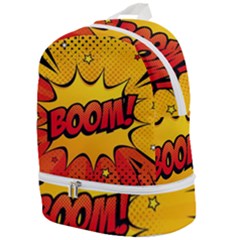 Explosion Boom Pop Art Style Zip Bottom Backpack by Sudheng