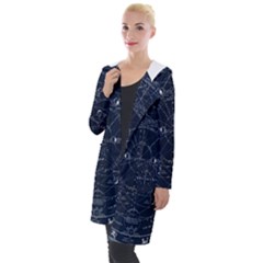 Vintage Astrology Poster Hooded Pocket Cardigan by ConteMonfrey