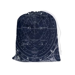 Vintage Astrology Poster Drawstring Pouch (xl) by ConteMonfrey