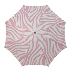 Pink Zebra Vibes Animal Print  Golf Umbrellas by ConteMonfrey