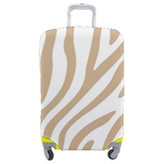 Brown Zebra Vibes Animal Print  Luggage Cover (medium) by ConteMonfrey