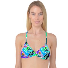 Crazy Pop Art - Doodle Hearts   Reversible Tri Bikini Top by ConteMonfrey