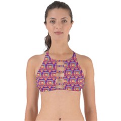 Pink Yellow Neon Squares - Modern Abstract Perfectly Cut Out Bikini Top by ConteMonfrey
