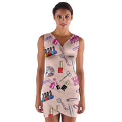 Manicure Wrap Front Bodycon Dress by SychEva