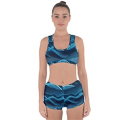 Technology Computer Background (1) Racerback Boyleg Bikini Set by Simbadda
