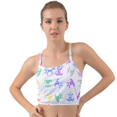 Rainbow Clown Pattern Mini Tank Bikini Top by Amaryn4rt