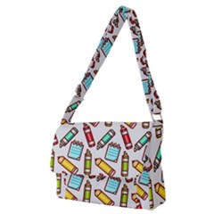 Seamless Pixel Art Pattern Full Print Messenger Bag (m) by Amaryn4rt