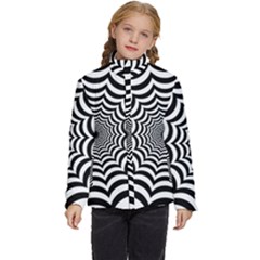 Spider Web Hypnotic Kids  Puffer Bubble Jacket Coat by Amaryn4rt