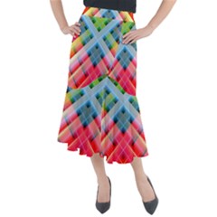 Graphics Colorful Colors Wallpaper Graphic Design Midi Mermaid Skirt by Amaryn4rt
