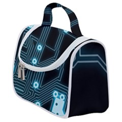 A Completely Seamless Background Design Circuitry Satchel Handbag by Amaryn4rt