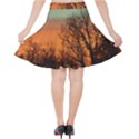 Twilight Sunset Sky Evening Clouds Velvet High Waist Skirt View2