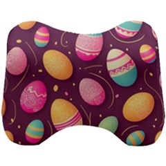 Easter Eggs Egg Head Support Cushion by Ravend