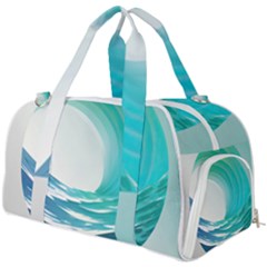 Tsunami Tidal Wave Wave Minimalist Ocean Sea 2 Burner Gym Duffel Bag by Wegoenart
