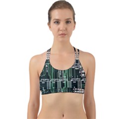 Printed Circuit Board Circuits Back Web Sports Bra by Celenk