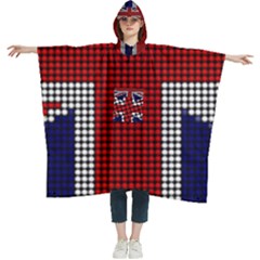 Union Jack Flag British Flag Women s Hooded Rain Ponchos by Celenk