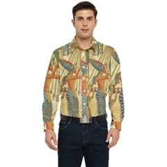 Egyptian Man Sun God Ra Amun Men s Long Sleeve  Shirt by Celenk