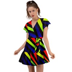 Graphic Design Computer Graphics Flutter Sleeve Wrap Dress by Celenk