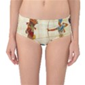 Egyptian Tutunkhamun Pharaoh Design Mid-Waist Bikini Bottoms View1