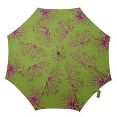Dandelion Flower Background Nature Flora Drawing Hook Handle Umbrellas (large) by Uceng