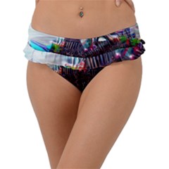 Abstract Art Psychedelic Art Experimental Frill Bikini Bottoms by Uceng