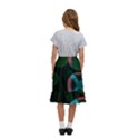 Abstract Color Texture Creative Kids  Ruffle Flared Wrap Midi Skirt View4