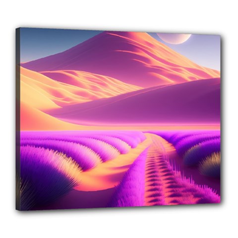Fantasy Art Wallpaper Artwork Desktop Canvas 24  X 20  (stretched) by Uceng