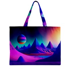 Fantasy Universe Art Wallpaper Artwork Zipper Mini Tote Bag by Uceng