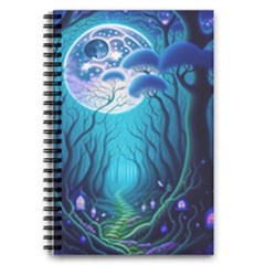 Blue Forrest Jungle,tree Trees Nature Landscape 5 5  X 8 5  Notebook by Uceng